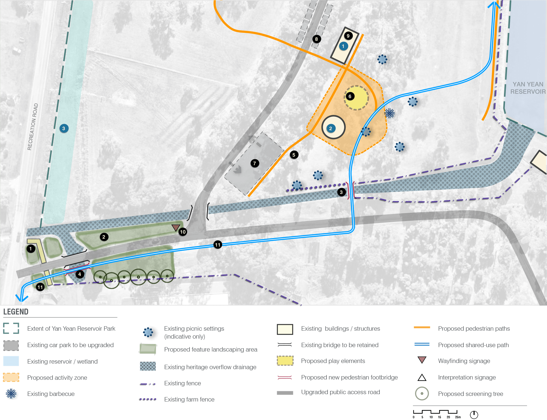 Map of Yan Yean Reservoir Park Entry