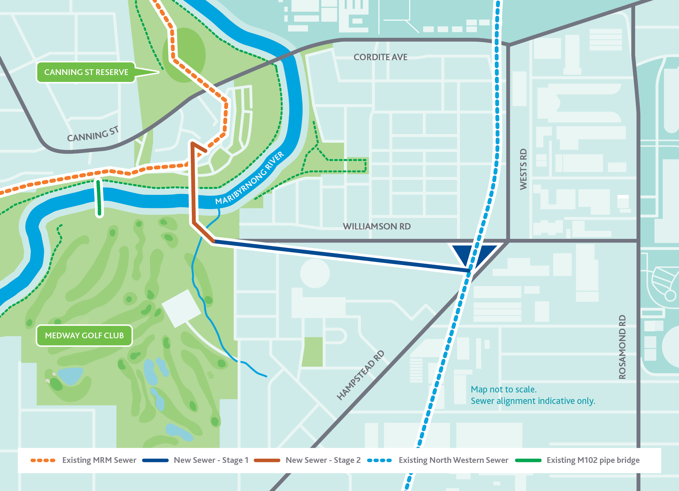 Project map of Maribyrnong Main Sewer Connection