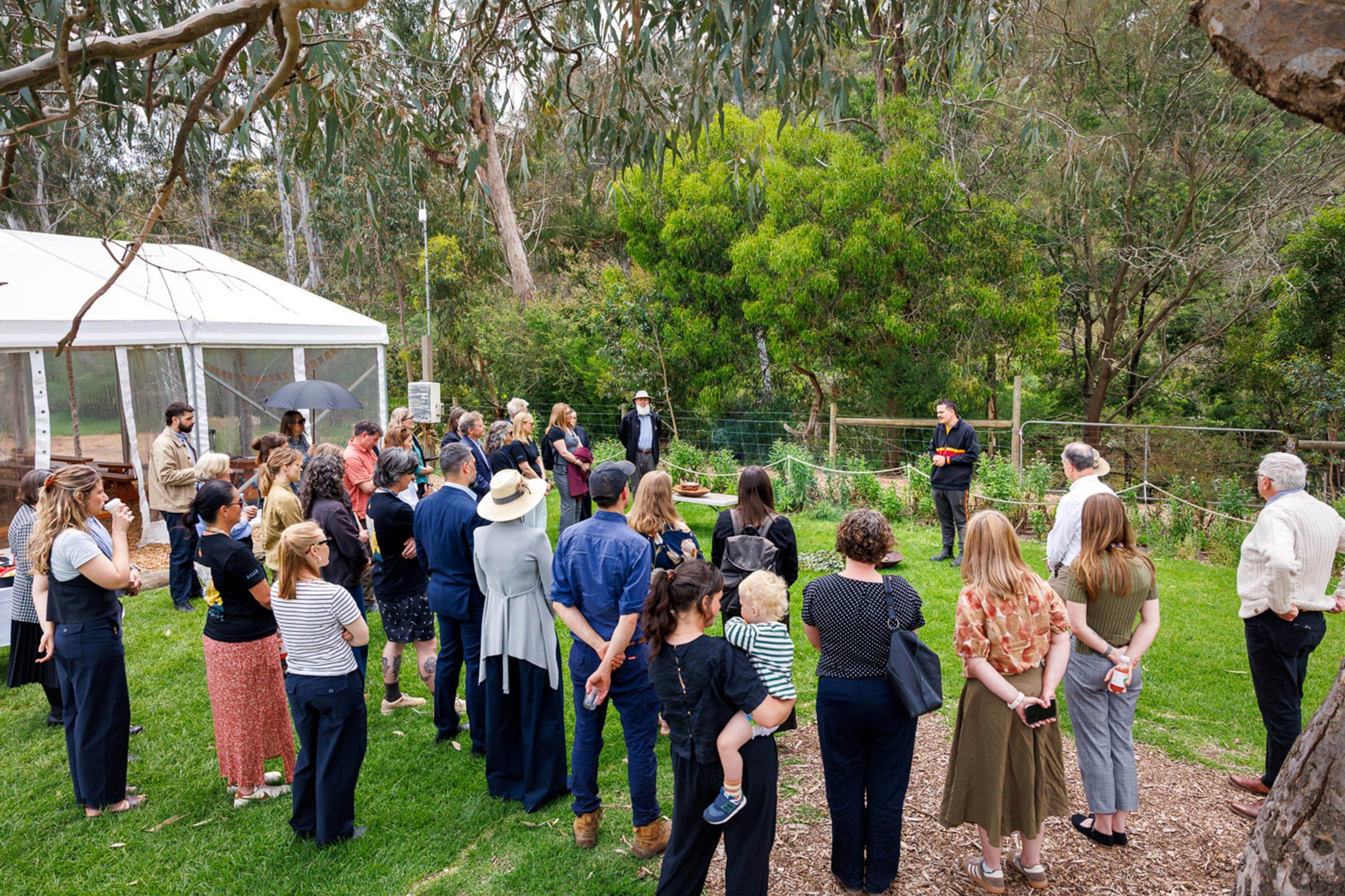 Participants listening to Wurundjeri educator