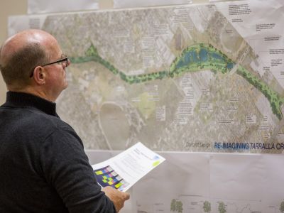 Man viewing concept design 