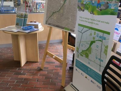 Project information display at library