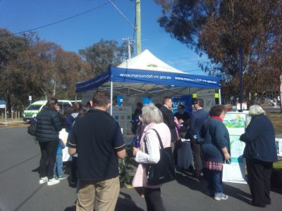 Tarralla Creek Community information session tent outdoors